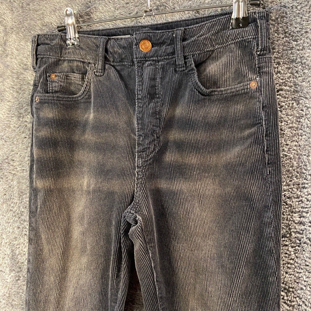 Pilcro and the Letterpress Pants Womens 26 26x28 Black Corduroy Flare Leg Fade